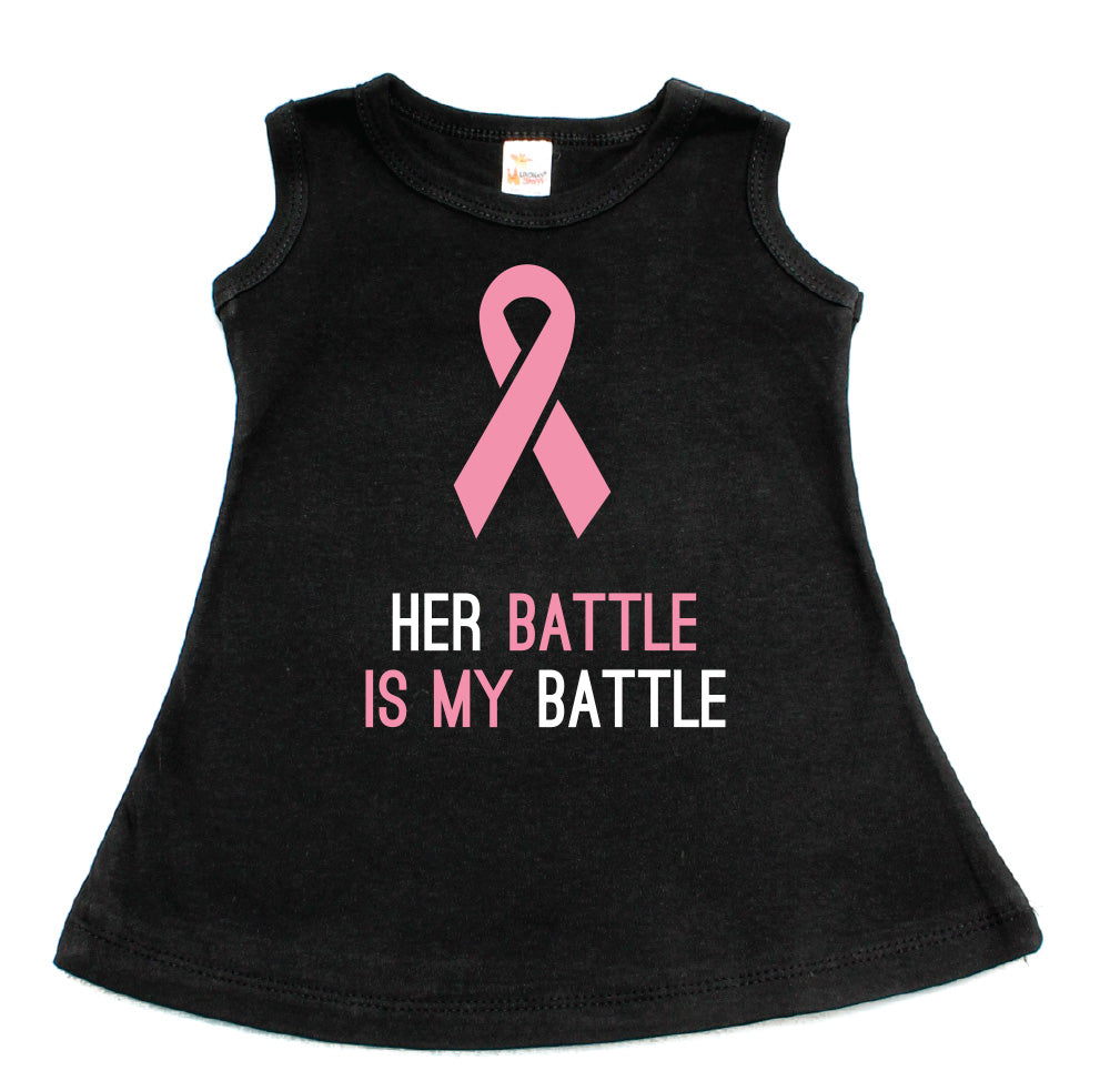 Breast Cancer Awareness Her Battle My Battle Baby Dress