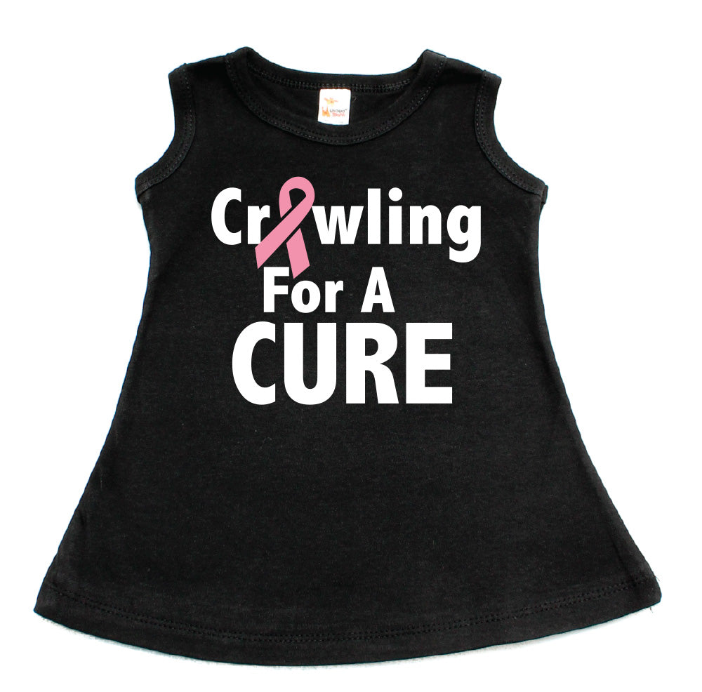 Breast Cancer Awareness Crawling for A CURE Toddler Dress