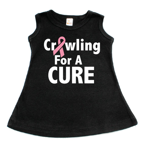 Breast Cancer Awareness Crawling for A CURE Baby Dress
