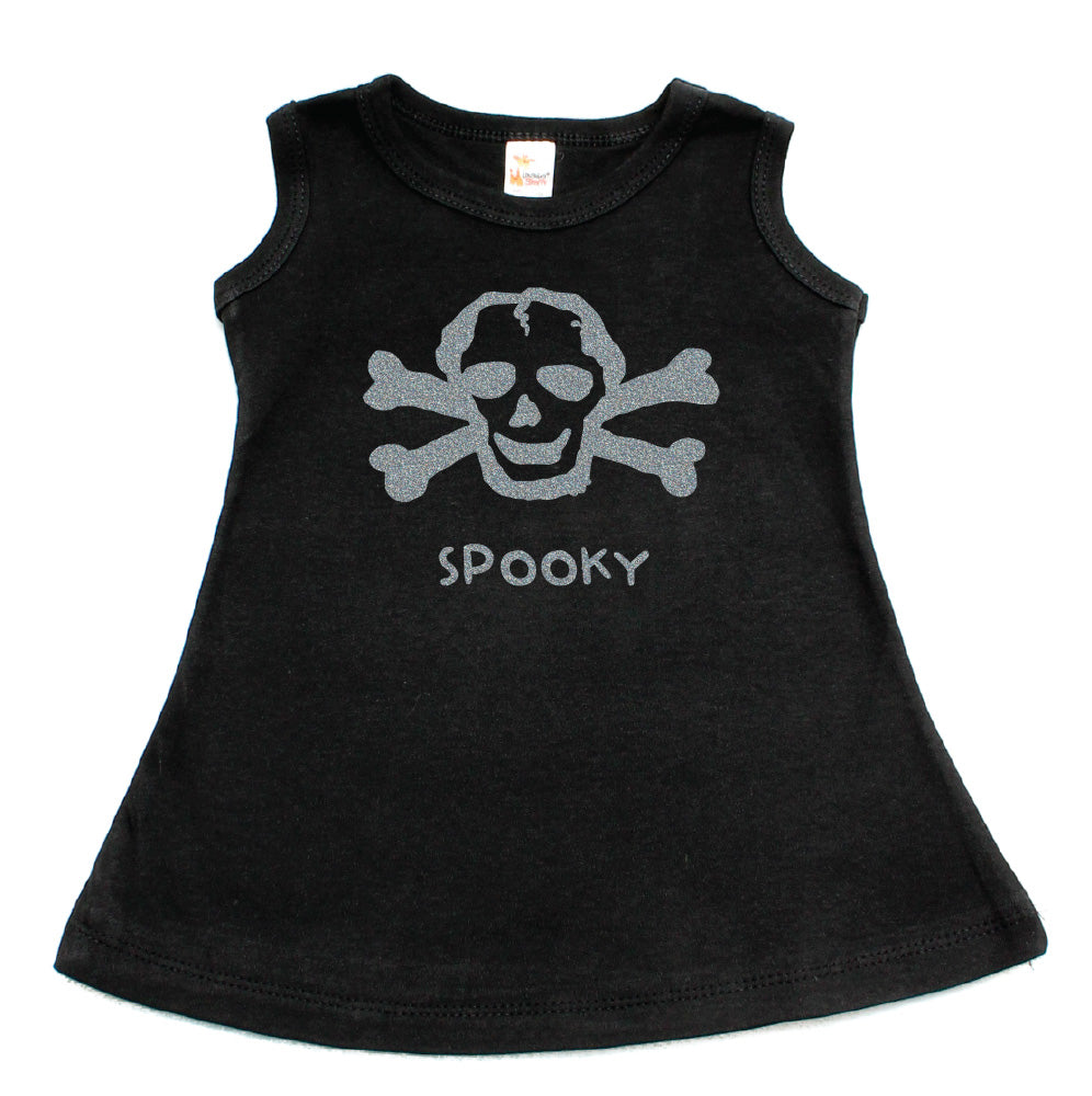 Halloween Spooky Scribble Skull Dress For toddler girls