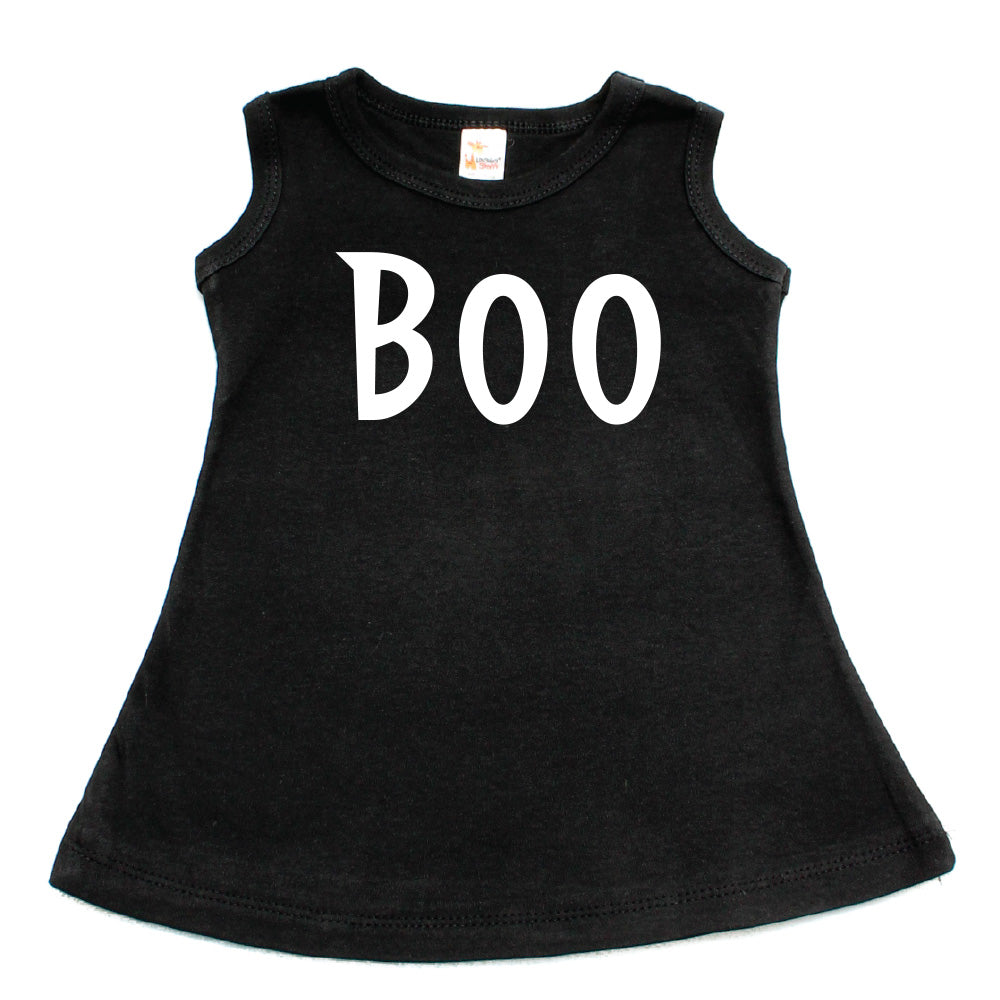 Halloween Boo A-Line Dress For toddler girls