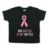 Breast Cancer Awareness Her Battle My Battle Toddler T-Shirt
