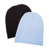 Infant Baby 100% Cotton Knit Beanie Cap Hat Plain - Pack of 2