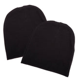 Infant Baby 100% Cotton Knit Beanie Cap Hat Same Color - Pack of 2