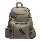 Puppy Dog Paws Print Canvas Kids Backpack Durable School Bag
