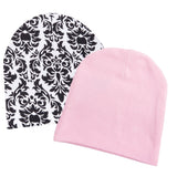 Infant Baby 100% Cotton Knit Beanie Cap Hat Patterns - Pack of 2