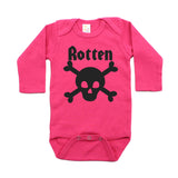 Rotten Skull & Crossbones Long Sleeve Baby Infant Bodysuit