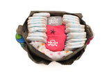 Canvas Carry All Diaper Baby Bag with Scribble Skull, By Crazy Baby Clothing