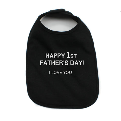Happy 1st Father's Day Unisex Baby Bib