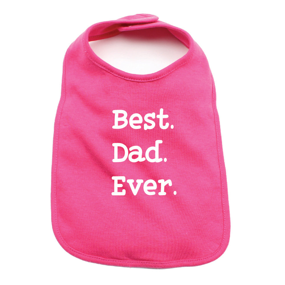Father's Day Best Dad Ever Unisex Newborn Baby Soft 100% Cotton Bibs