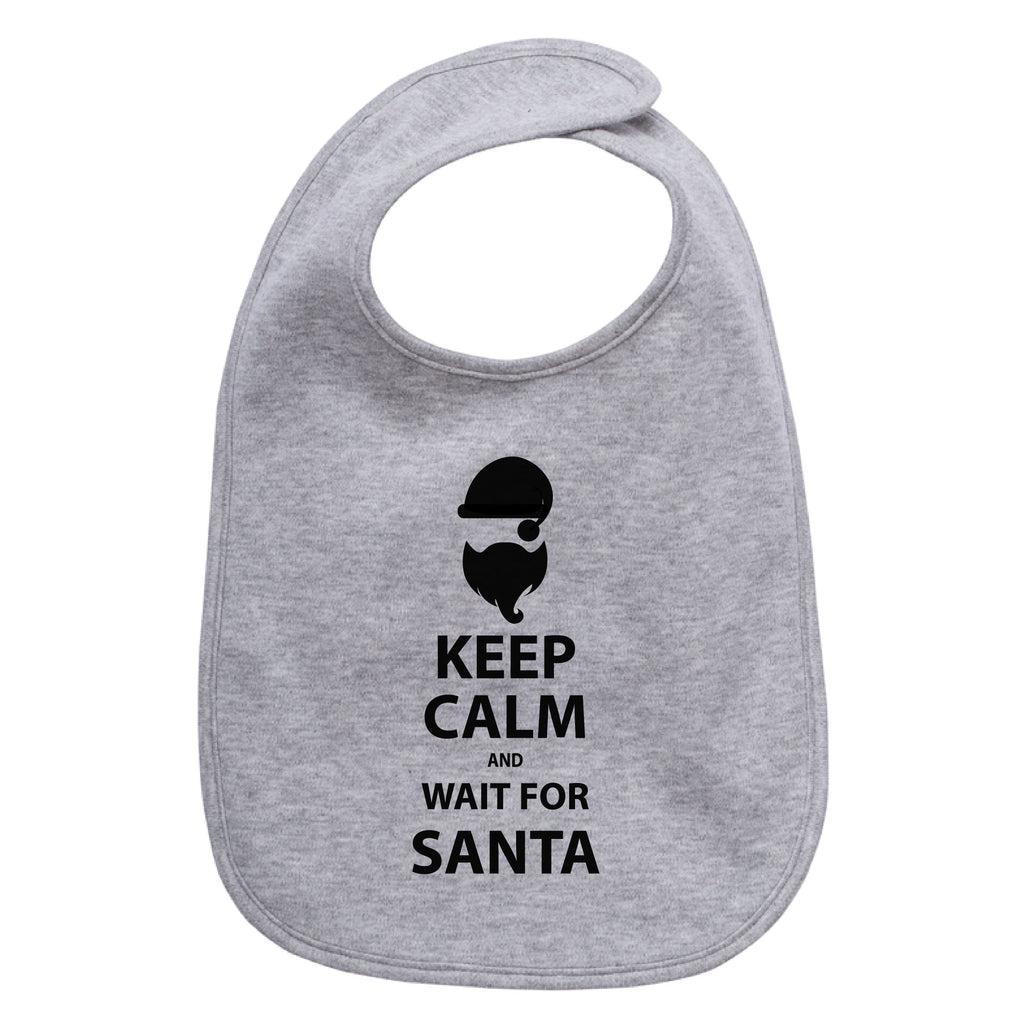 Christmas Keep and Calm Wait For Santa Cotton Infant Bib