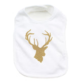 Unisex Cotton Infant Bib, Deer Head Hunting Buck