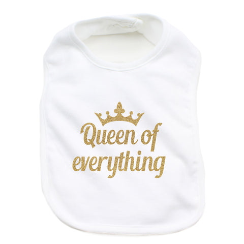 Queen of Everything 100% Cotton Unisex Baby Bib