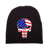 American Flag Punisher Skull Infant Baby 100% Cotton Knit Beanie Hat