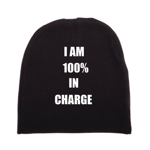 I'm 100% In Charge Infant Baby 100% Cotton Knit Beanie Hat