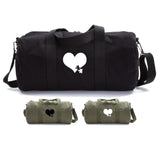 Autism Awareness Heart Puzzle Army Sport Heavyweight Canvas Duffel Bag