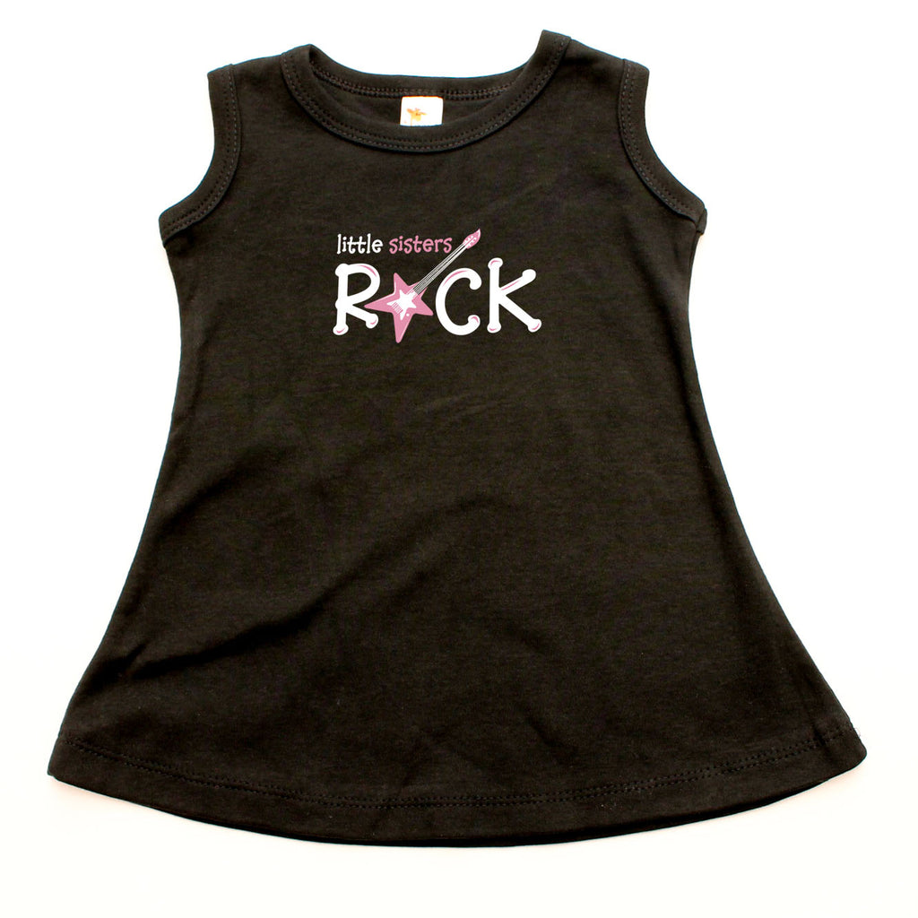 Little Sisters Rock A-line Dress For Toddler Girls
