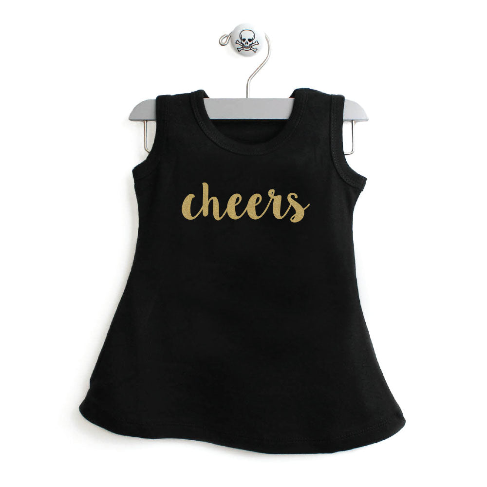 New Years Cheers A-line Dress For Toddler Girls