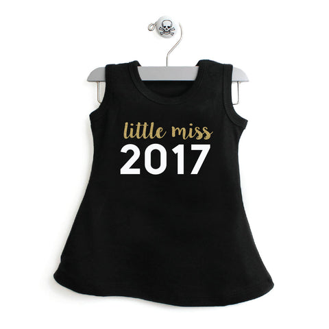 New Years Little Miss 2017 A-line Dress For Baby Girls