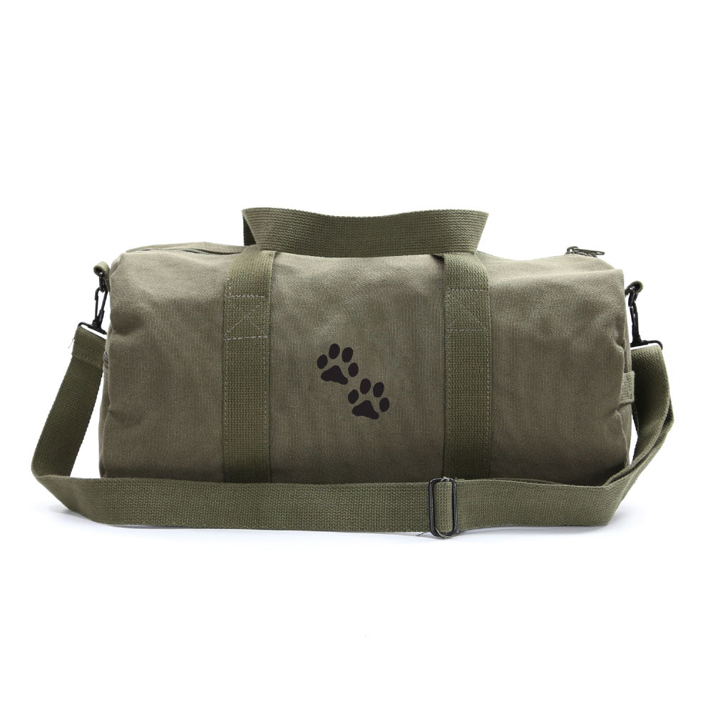 Cute Dog Paw Print Travel Duffle Bag for Men Women