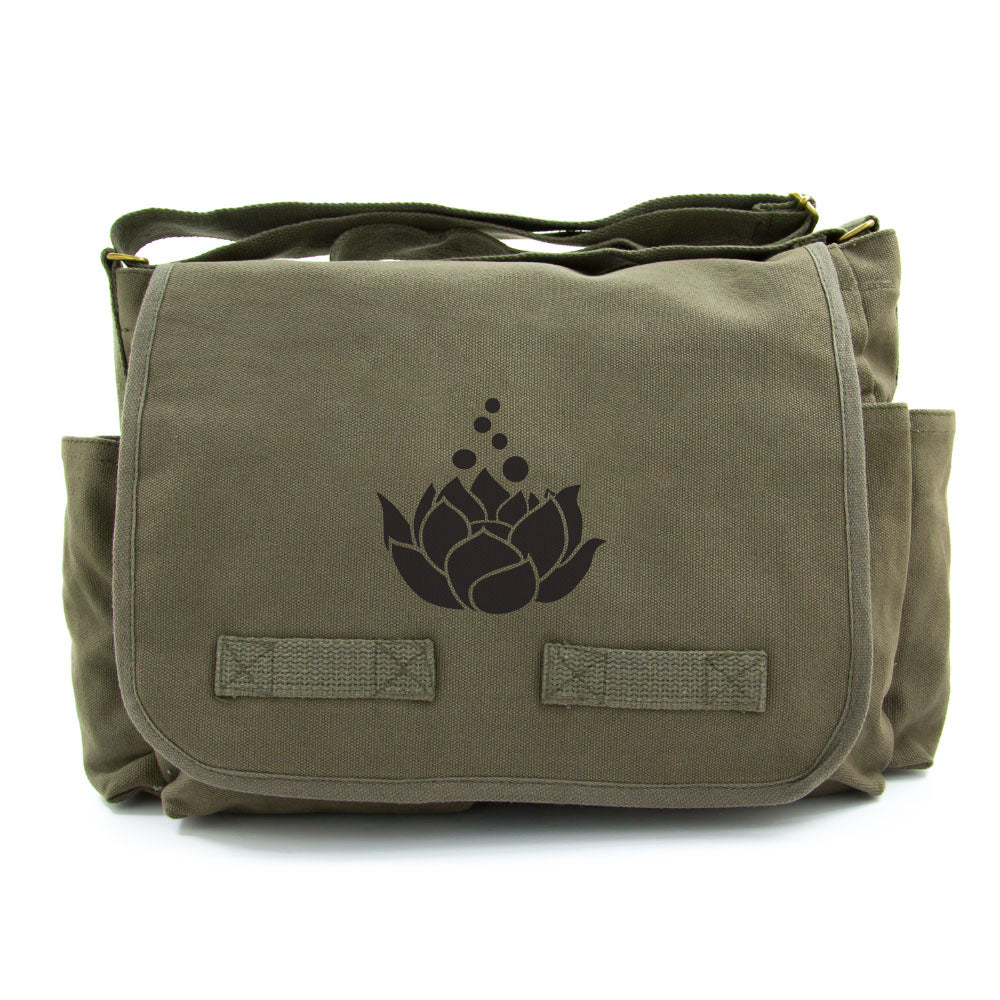 Lotus Flower Heavyweight Canvas Messenger/Diaper Shoulder Bag – Crazy Baby  Clothing