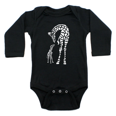Baby Giraffe and Mommy Long Sleeve Bodysuit
