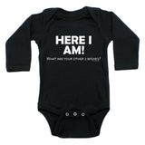 Here I Am What Are Your Other 2 Wishes Long Sleeve Bodysuit