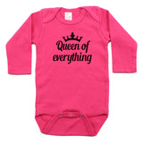 Queen of Everything Long Sleeve 100% Cotton Bodysuit
