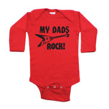 Father's Day My Dads Rock! Guitar Long Sleeve Infant Bodysuit