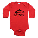 Queen of Everything Long Sleeve 100% Cotton Bodysuit