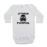 Storm Pooper Long Sleeve 100% Cotton One Piece Baby Bodysuit