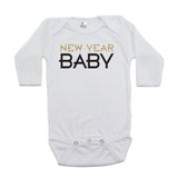 New Year Baby Long Sleeve 100% Cotton Bodysuit