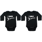 Twin Set I Rock and I Roll! Sleeve Infant Bodysuit