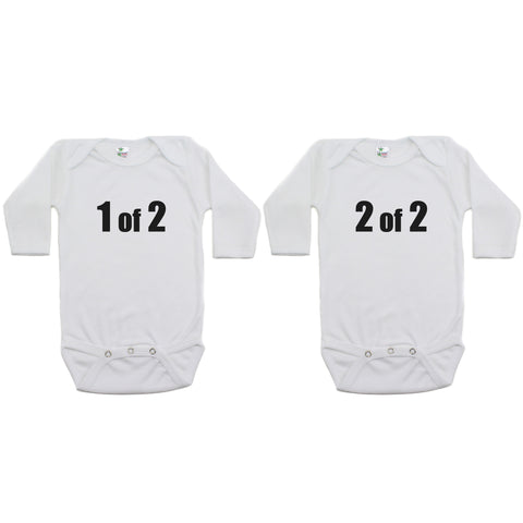 Twin Set 1 of 2, 2 of 2 Sleeve Infant Bodysuit