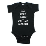 Keep Calm And Call Me Master Short Sleeve Cotton Bodysuit