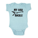 Father's Day My Dad Rocks! Guitar Short Sleeve Infant Bodysuit