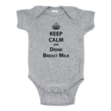 Keep Calm And Drink Breast Milk Short Sleeve Cotton Bodysuit