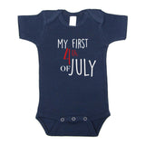 My First 4th of July Bold Text Short Sleeve Infant Bodysuit