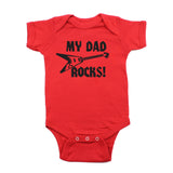Father's Day My Dad Rocks! Guitar Short Sleeve Infant Bodysuit
