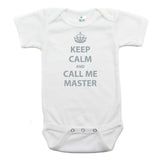 Keep Calm And Call Me Master Short Sleeve Cotton Bodysuit
