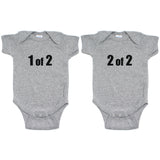 Twin Set 1 of 2, 2 of 2 Short Sleeve Infant Bodysuit
