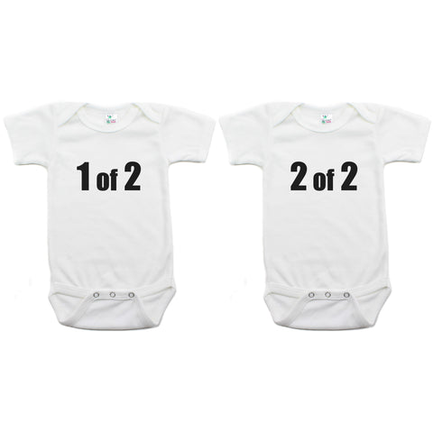 Twin Set 1 of 2, 2 of 2 Short Sleeve Infant Bodysuit