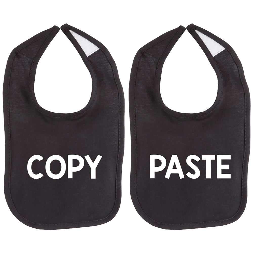 Copy Paste Twin Set Unisex Newborn Baby Soft 100% Cotton Bibs