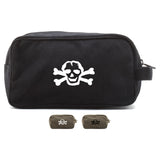 Large White Scribble Skull Canvas Mini Baby Changing Bag Travel Diapering Essentials Kit