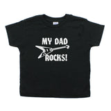Father's Day My Dad Rocks! Guitar Toddler Short Sleeve T-Shirt