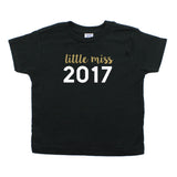 New Years Little Miss 2017 100% Cotton Toddler T-Shirt