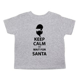 Christmas Keep Calm And Wait For Santa Toddler T-Shirt