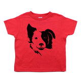 Border Collie two Face Toddler Short Sleeve T-Shirt