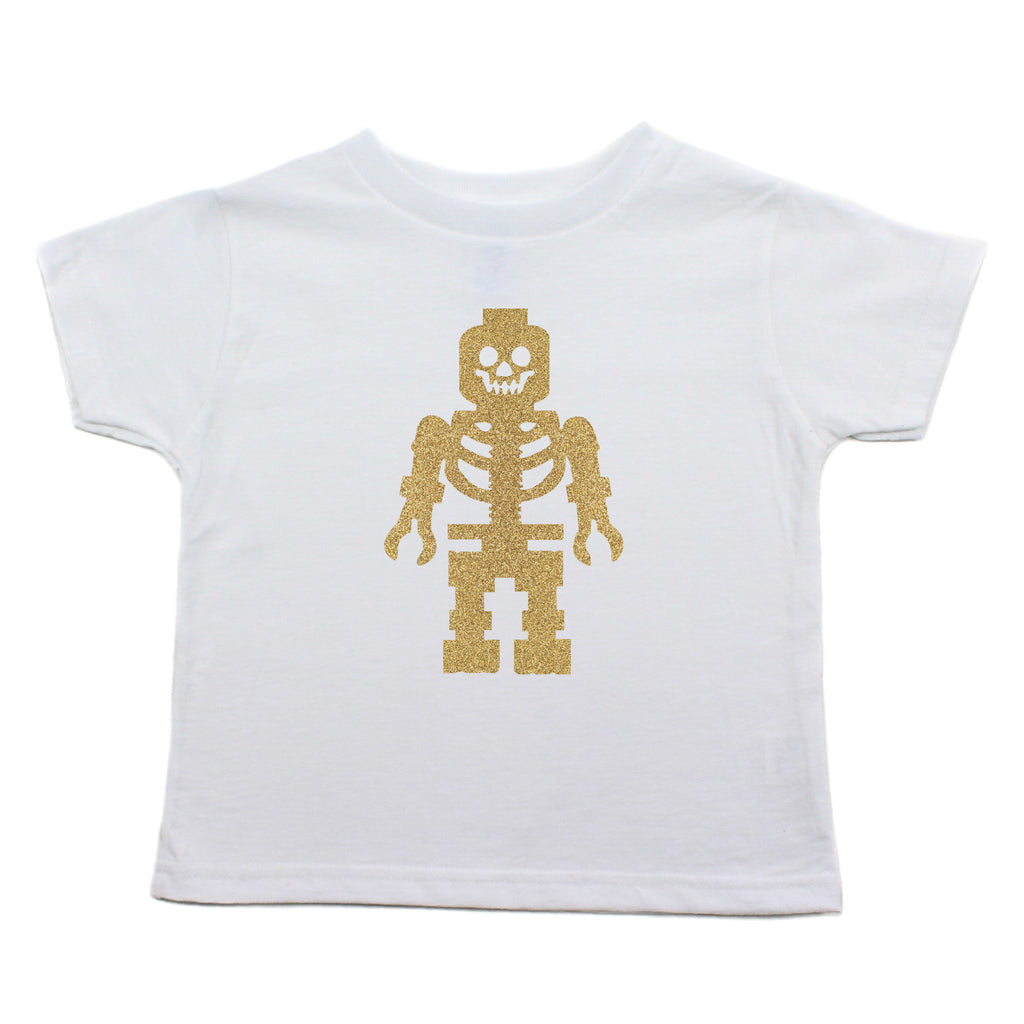 Lego Man Skeleton Toddler Short Sleeve T-Shirt – Crazy Baby Clothing
