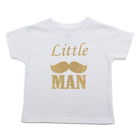 Dashing Little Man Mustache Toddler Short Sleeve T-Shirt